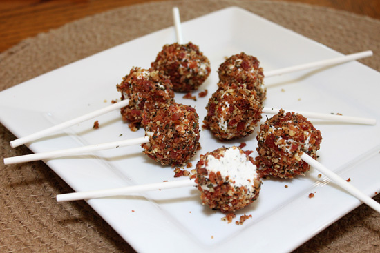 Goat Cheese and Bacon Pops