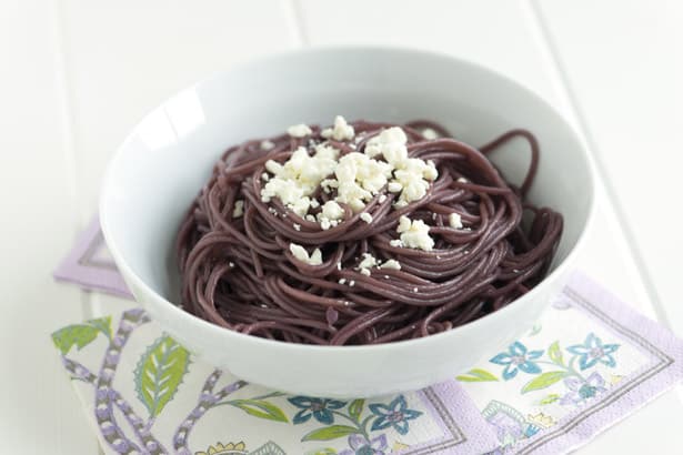Red Wine Pasta with Feta