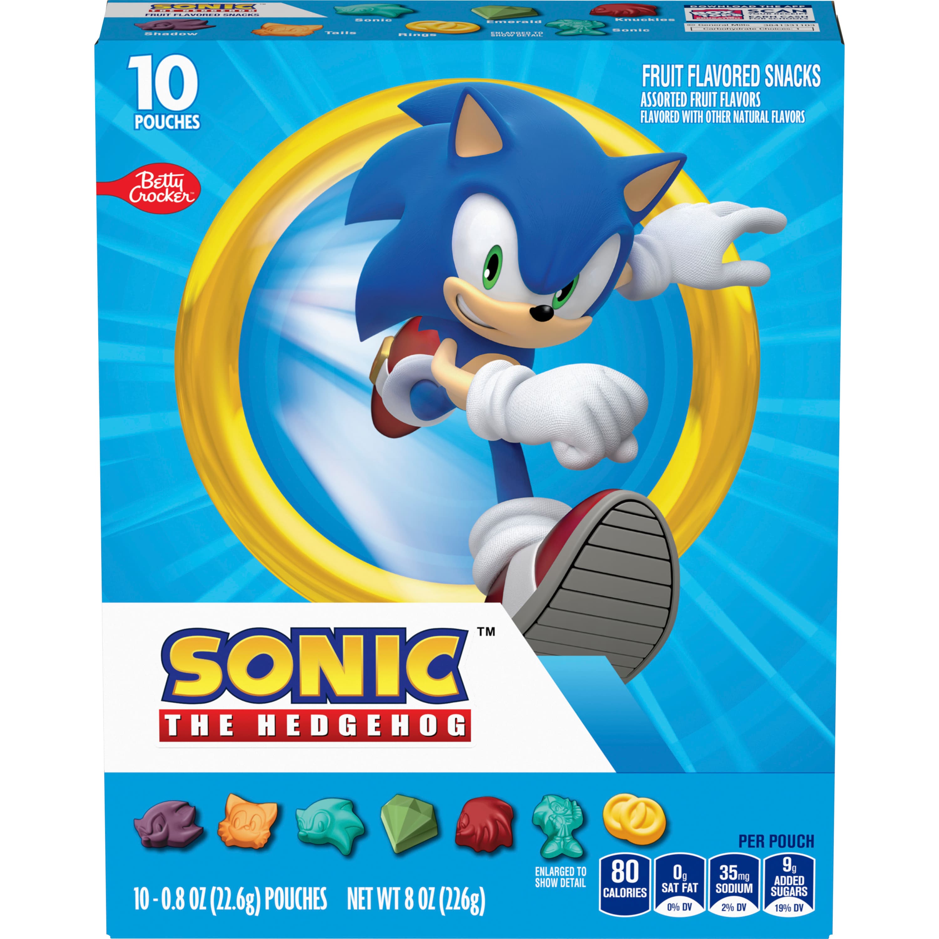 Betty Crocker™ Fruit Flavored Snacks Sonic The Hedgehog | Betty Betty Crocker™ Fruit Flavored Snacks Sonic The Hedgehog | Betty